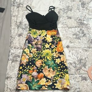 Alt B floral body con dress size medium